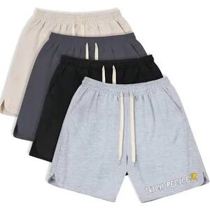 Men's Casual Shorts - Black, Gray, Cream